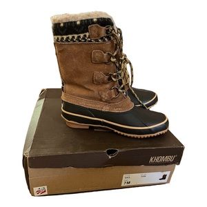 Khombu Tan Insulated Snow Boots
